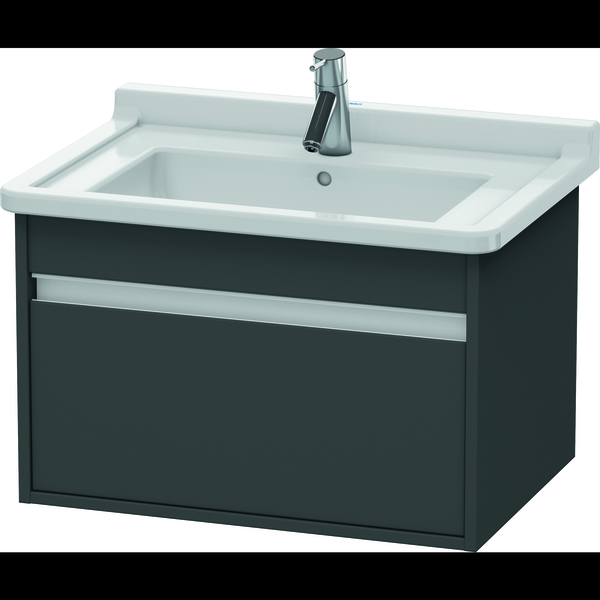 Duravit Ketho Wall-Mounted Vanity Unit Kt666404949 Graphite Matt KT666404949